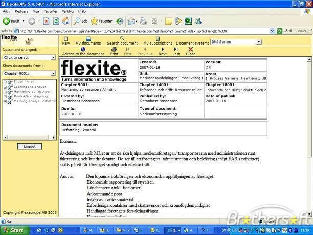 portfolio Flexite DMS (J2EE)